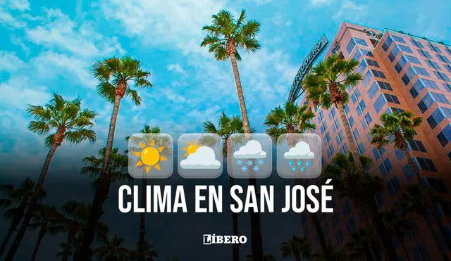 Clima y pronóstico del tiempo en San José hoy, domingo 23 de marzo de 2025, según National Weather Service. | Foto: Composición Líbero Clima y pronóstico del tiempo en San José hoy, domingo 23 de marzo de 2025, según National Weather Service. | Foto: Composición Líbero