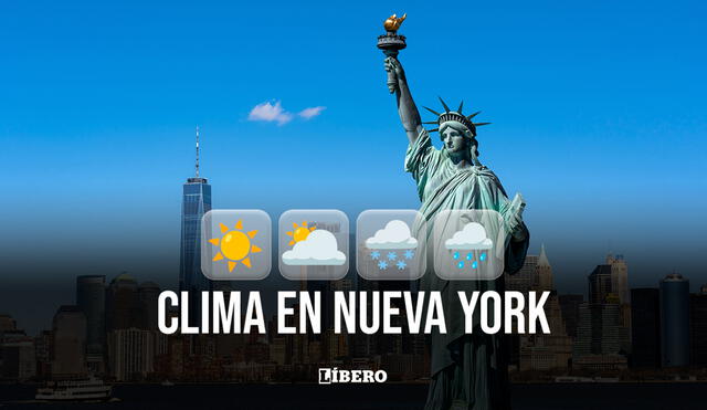 Clima y pronóstico del tiempo en Nueva York hoy, domingo 09 de febrero de 2025, según National Weather Service. | Foto: Composición Líbero
