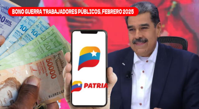 El Bono Guerra de trabajadores públicos de febrero se paga por el Sistema Patria. El Bono Guerra de trabajadores públicos de febrero se paga por el Sistema Patria.