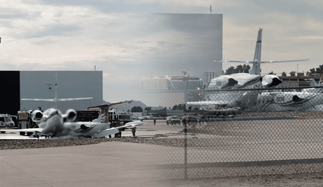 La pista del aeropuerto permanece cerrada mientras continúan las investigaciones. La pista del aeropuerto permanece cerrada mientras continúan las investigaciones.