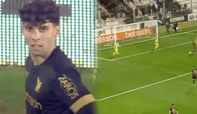 Franco Zanelatto debutó con OFI Creta y casi anota un gol ante Asteras.