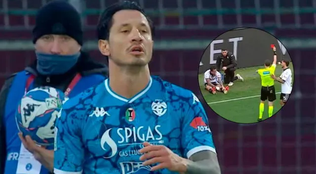 Lapadula fue expulsado en la derrota del Spezia Lapadula fue expulsado en la derrota del Spezia