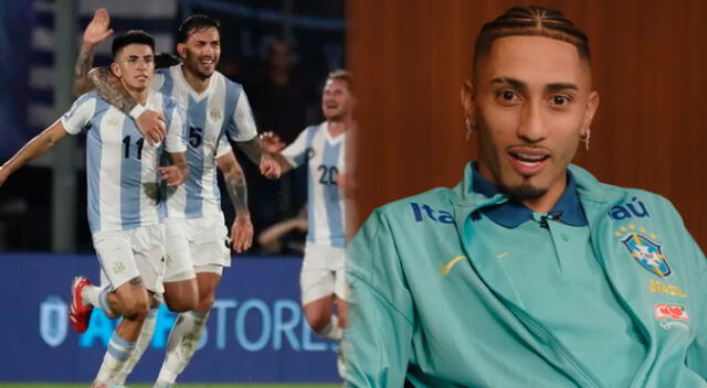Raphinha dejó un polémico comentario previo al duelo ante Argentina