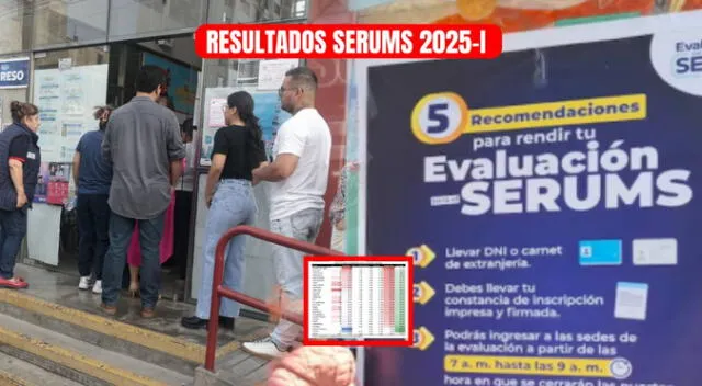 Últimas noticias y resultados del examen SERUMS 2025-I Últimas noticias y resultados del examen SERUMS 2025-I