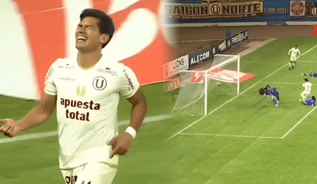 José Rivera marcó el primer tanto de Universitario ante Binacional en Juliaca.