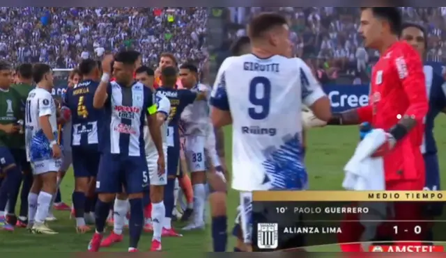 Futbolistas de Alianza Lima y Talleres se pelearon al final del primer tiempo.