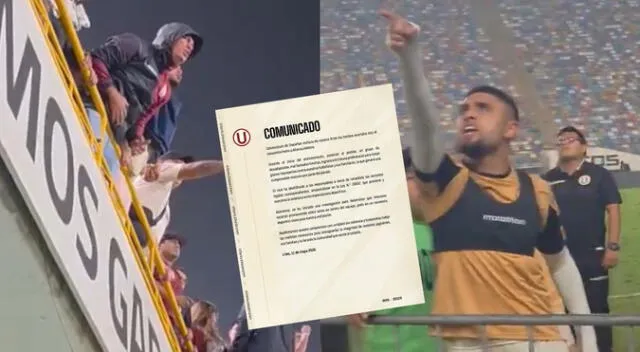 Universitario lanzó fuerte comunicado y tomará medidas contra supuestos "hinchas"