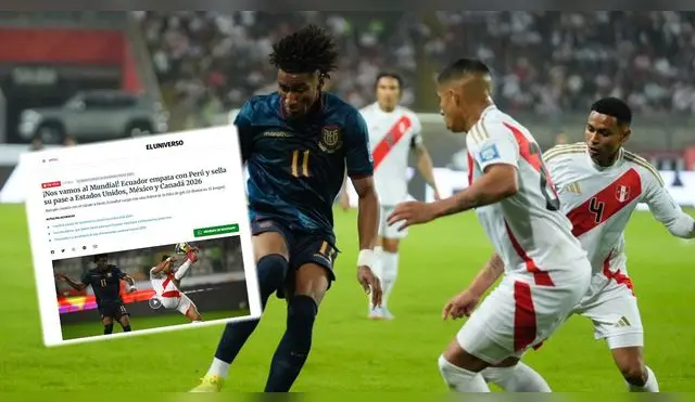 Prensa ecuatoriana reacciona al empate ante Perú en Lima.