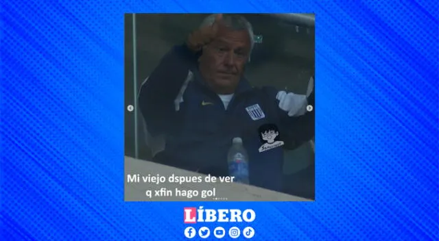 'Pipo' feliz con el gol de Gaibor ante Melgar.