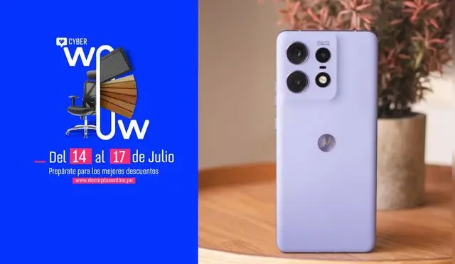 Aprovecha el Cyber Wow y comprar el nuevo Motorola Edge 50 Pro 5G con un descuento de 800 soles por tiempo limitado.