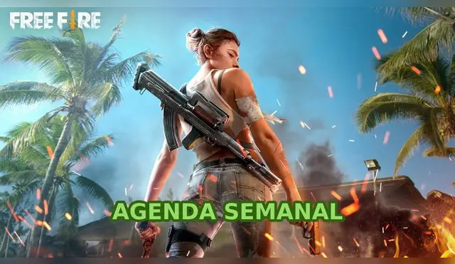 Recompensas de la agenda semanal de Free Fire 2025.