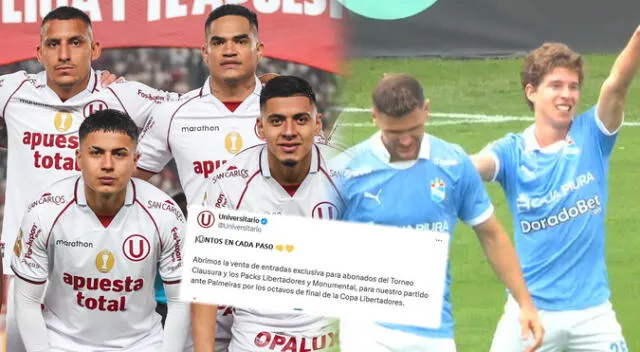 Universitario deja mensaje en redes sociales tras gol de Sporting Cristal.