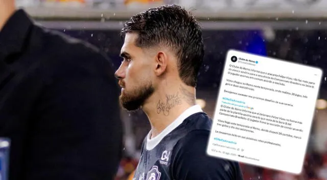Felipe Vizeu fue despedido de Remo de Brasil y se acerca a Sporting Cristal.