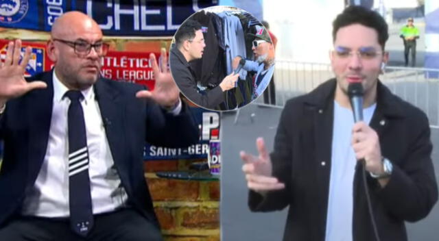 Peter Arévalo y el reportero de su programa protagonizaron un hilarante momento.