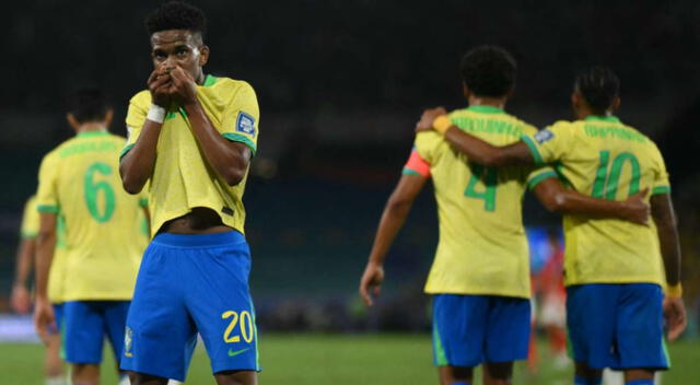 Estevao anotó el primer gol de Brasil contra Chile