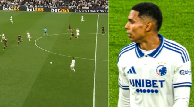 Marcos López apareció así en el Copenhague vs Leverkusen.