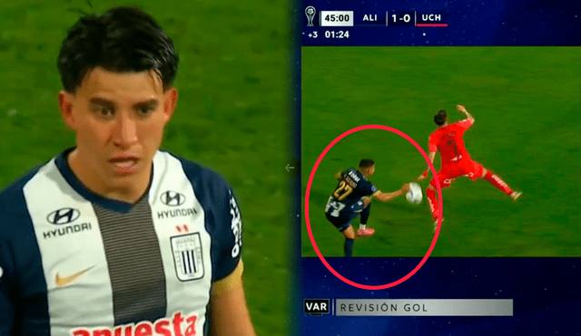 El gol de Fernando Gaibor en el Alianza Lima vs. U de Chile fue anulado por mano de Kevin Quevedo.