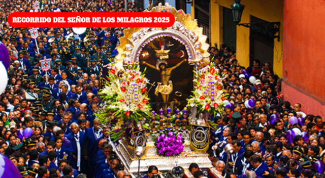 El recorrido del Señor de los Milagros 2025 llegará al Callao. El recorrido del Señor de los Milagros 2025 llegará al Callao.