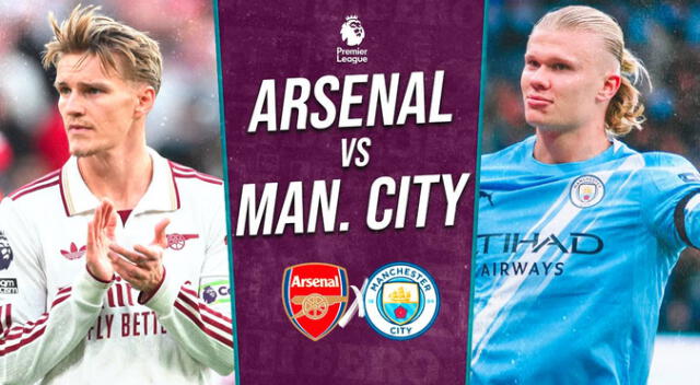 Arsenal vs. Manchester City juegan por la Premier League.