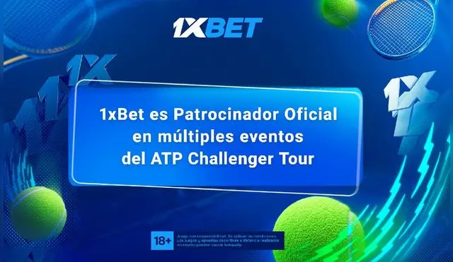 1xBet firma un acuerdo exclusivo con el ATP Challenger Tour, asegurando su presencia en 36 torneos. Fuente: Difusión.