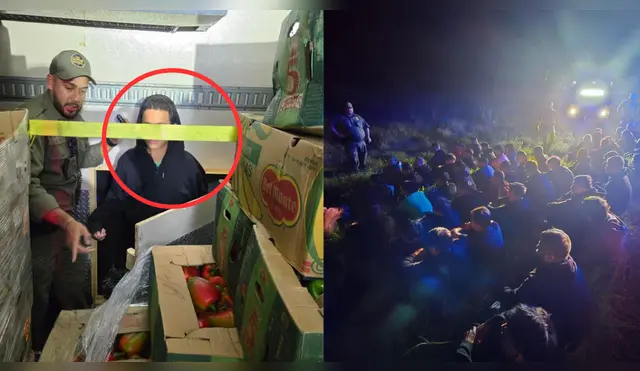 Descubren a 55 inmigrantes escondidos en un tráiler de carga.