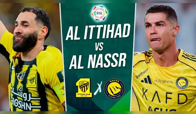 Al Nassr vs Al Ittihad EN VIVO con Cristiano Ronaldo y Karim Benzema.