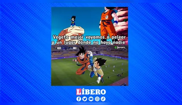 Goku y Vegeta se fueron a jugar al estadio de U de Chile.