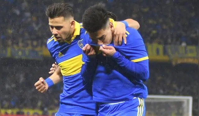 Boca Juniors tras ganarle a Estudiantes.
