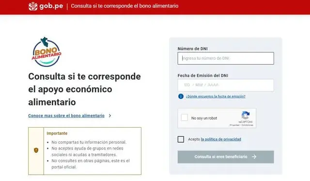 Bono Alimentario