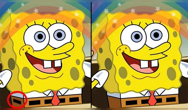 ¡Esta era la diferencia! Foto: Bob Esponja.   
