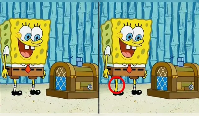 ¡Esta era la diferencia! Foto: Bob Esponja.   
