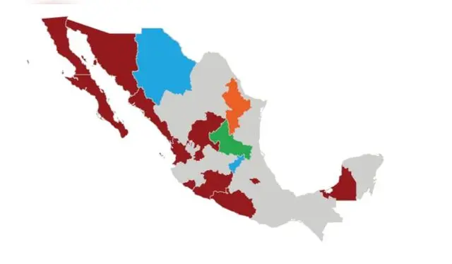 <strong>La nueva configuración electoral quedaría de esta forma. El país se pintaría de guinda.</strong>   