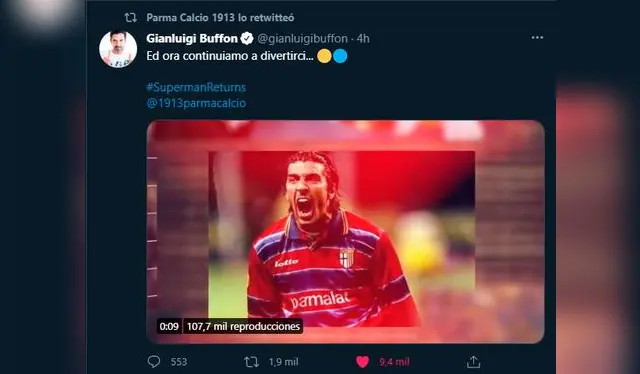 El post en Twitter del gran 'Gigi'.</div>   