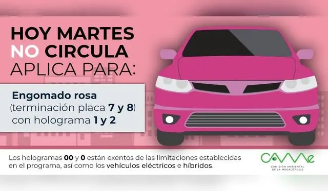 ¡Qué no te multen! y si tienes estas terminación de placas deberás descansar.   