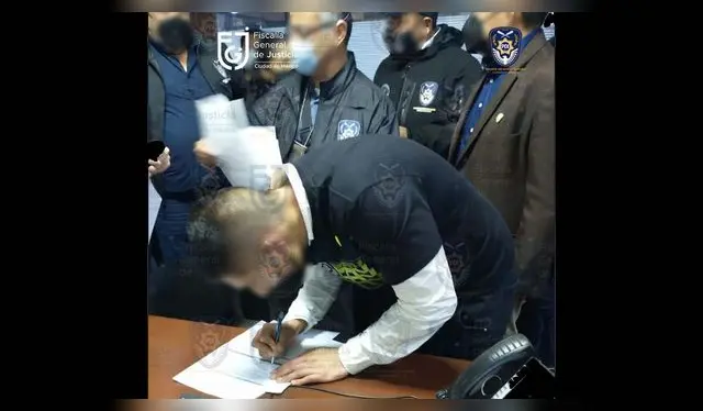  Diego Armando "H" en el momento que se entregó a las autoridades.   