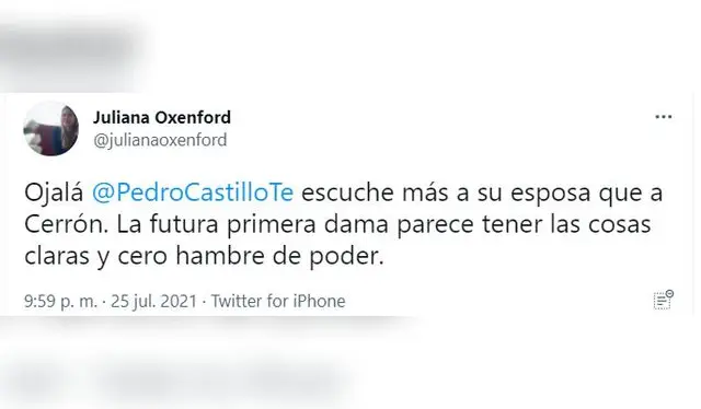 Foto: Juliana Oxenford Twitter   