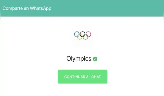 Pantalla de ingreso para el chatbot de los Juegos Olímpicos.   