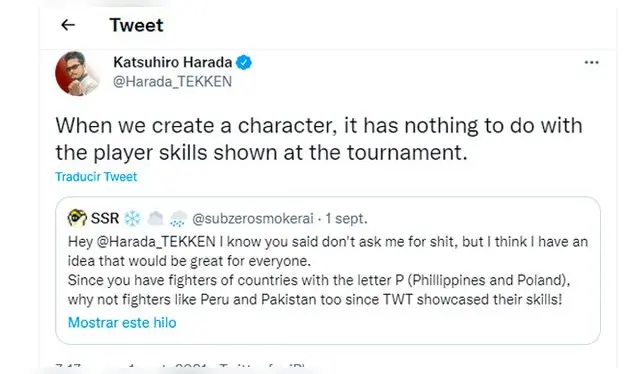 Tekken Harada Peru