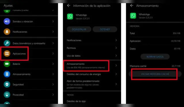 Elimina el caché de la app.   