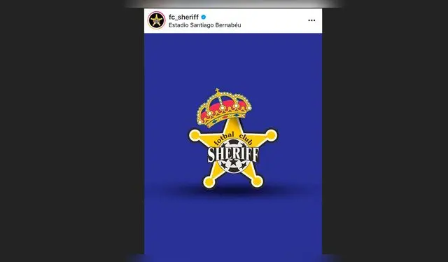 Sheriff: su publicación tras vencer al Real Madrid. A las horas fue borrada.   