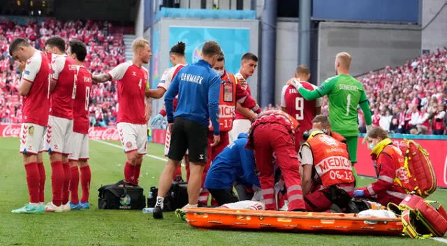 Christian Eriksen sufrió un paro cardiaco ante Finlandia en la Eurocopa 2021.   