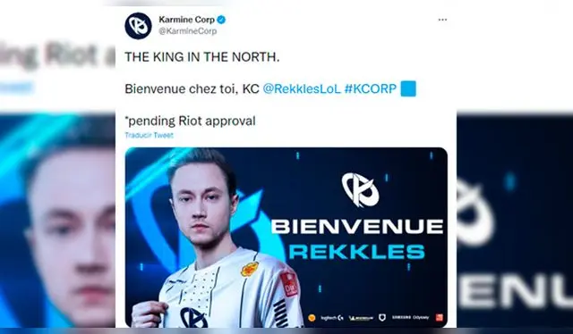 League of Legends Rekkles Karmine Corp League of Legends Rekkles Karmine Corp