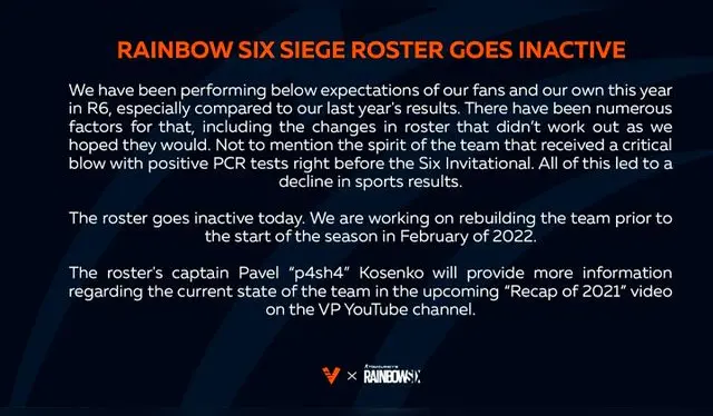 R6 Siege Virtus.pro 