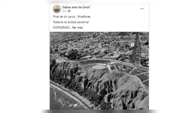Viral: Así lucía el final de la avenida Larco sin el centro comercial Larcomar