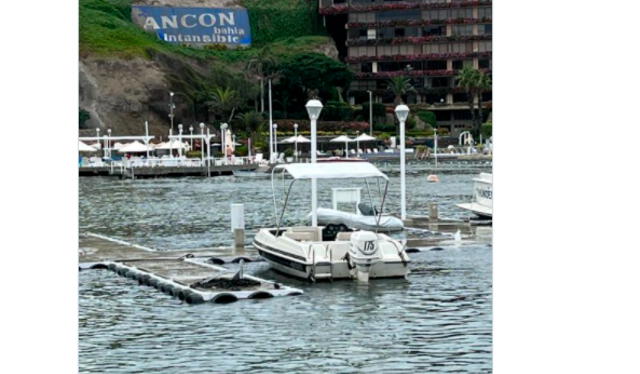 Se reporta aumento anómalo del mar en Ancón y usuarios teorizan posible Tsunami / Foto: <strong>Twitter</strong>   