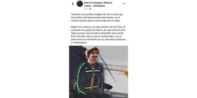 Filtran supuesta foto de Tom Cruise como Iron Man en Doctor Strange 2