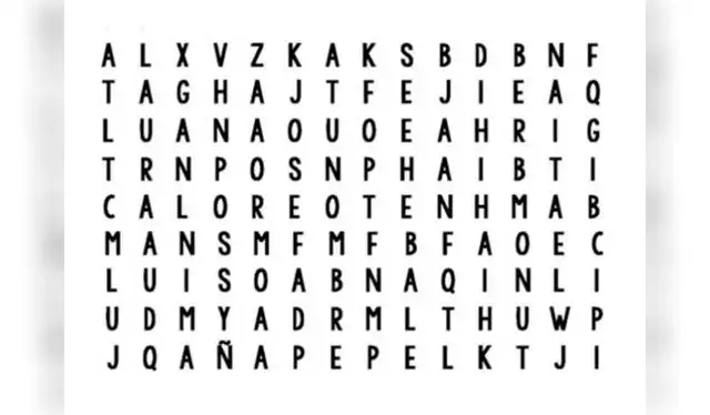  Reto viral: Localiza tu nombre en esta sopa de letra / Foto: <strong>Facebook</strong>    