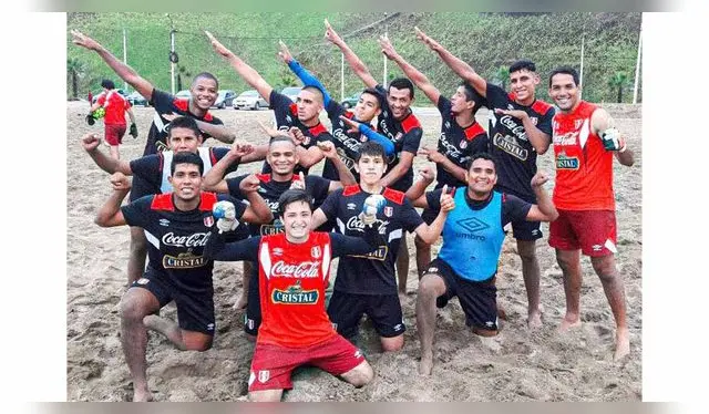 Valera y García entrenaron juntos en la Selección Fútbol Playa. (Foto: Difusión)   