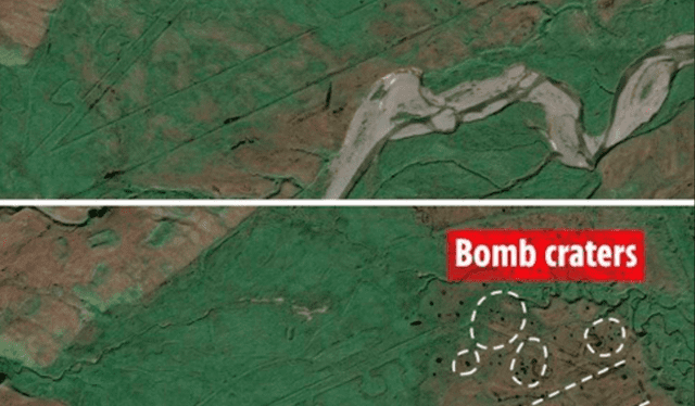 Usuario detectó los restos de una batalla de la Segunda Guerra Mundial / Foto: Google Maps