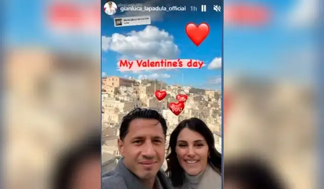 Lapadula dirige romántico mensaje a su esposa por San Valentín